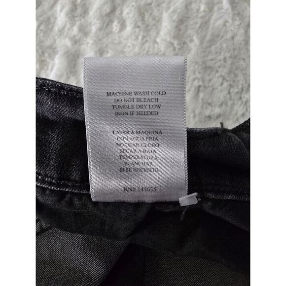 Kancan Wynne Moto Distressed Denim Stretch Black Jeans Size 11/29 Biker - Picture 9 of 13